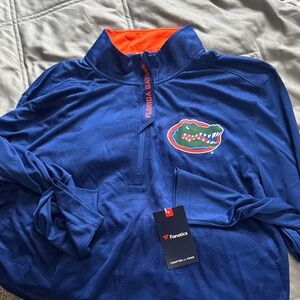 Fanatics Blue and Orange Quarter-Zip Pullover